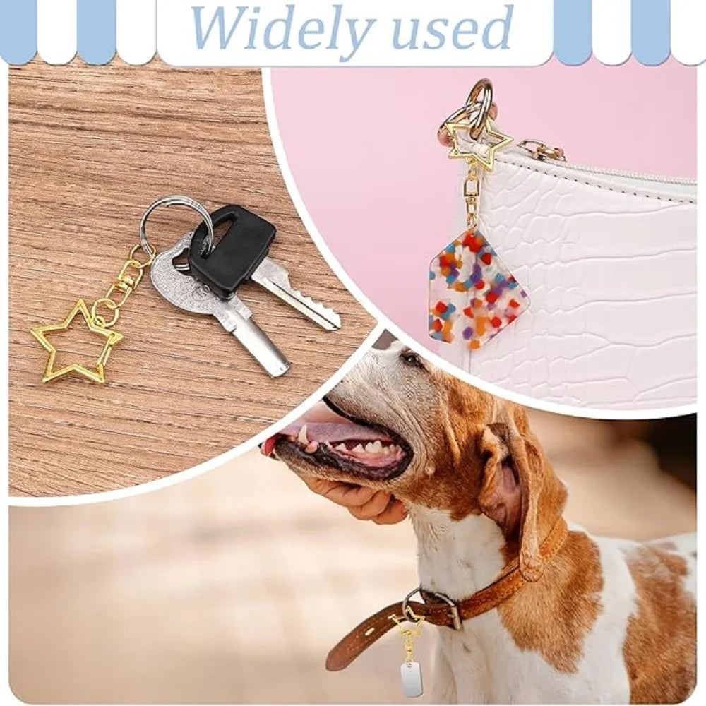 15/25/40 Set Star Shaped Rotating Spring Keychain, Suitable For  Keychain Lanyard, DIY Crafts, Holiday Gift, Bag Decorations