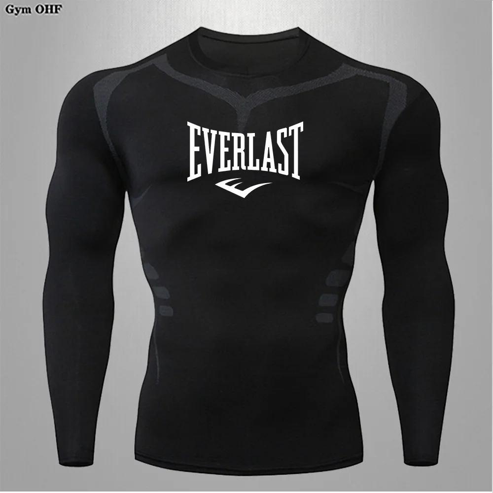 Men's Sports Tight Long-Sleeve Top Gym Training Running Breathable Elastic Athletic Wear