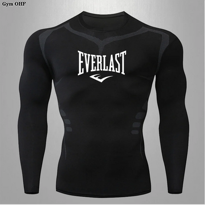 Men's Sports Tight Long-Sleeve Top Gym Training Running Breathable Elastic Athletic Wear