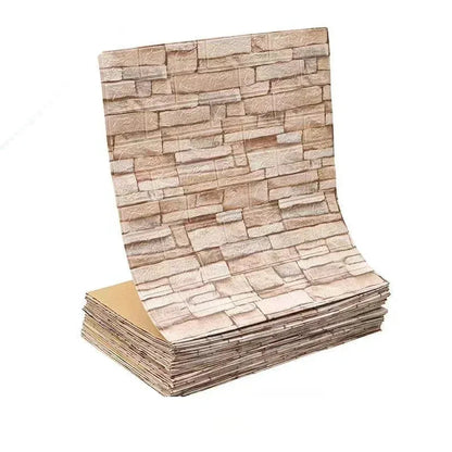 3D Self-Adhesive Wallpaper 70cm*1/5/10m Waterproof Brick Wall Stickers Living Room Bedroom Children's Room Home Decoration