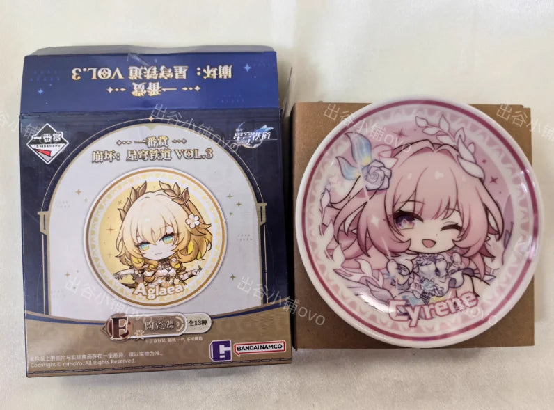 Honkai: Star Rail Castorice Cyrene Aglaea Phainon Anaxagoras Genuine Anime Cosplay Ceramic Saucer Cartoon Small Plate Dish Gift