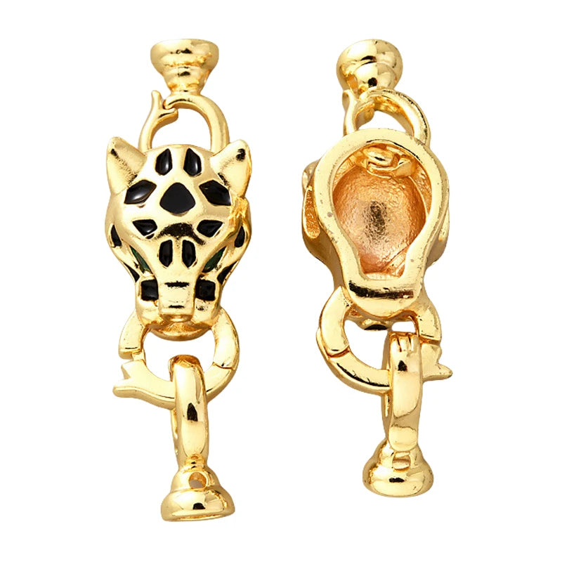 Juya 18K Gold Plated Decorative Sector Fastener Connector Lock Clasps Accessories For DIY Needlework Beads Pearls Jewelry Making