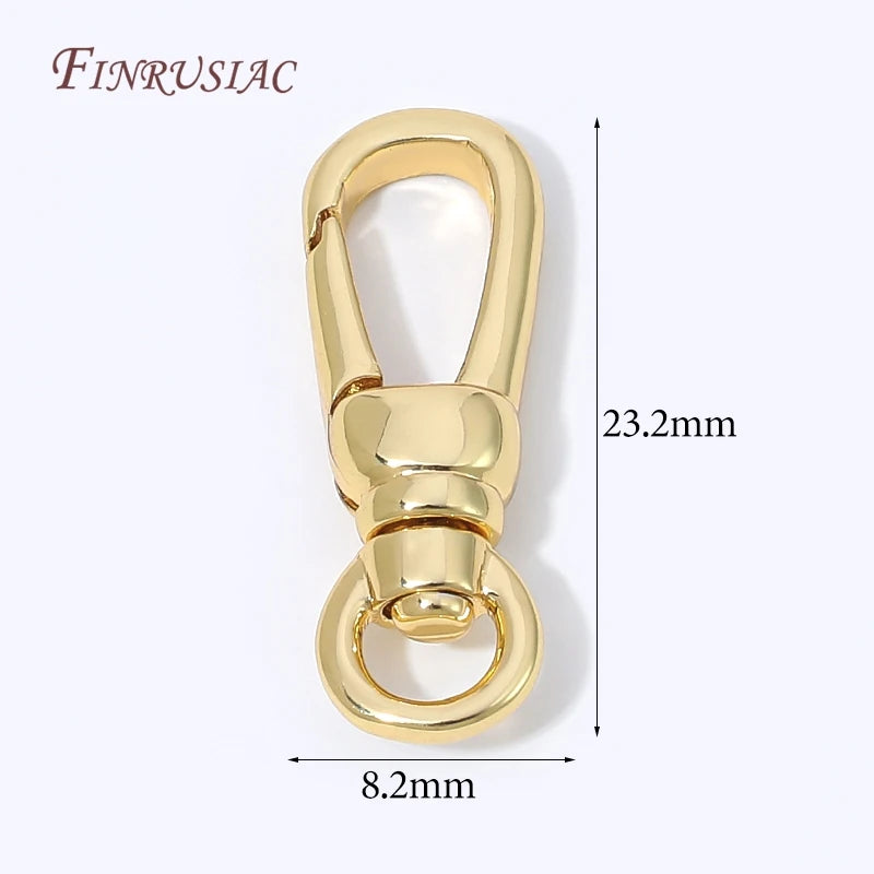18K Gold Plated Mini Heart Spring Clasp,Lobster Clasp DIY Jewelry Making Findings Necklace Bracelet Connector Hook Accessories