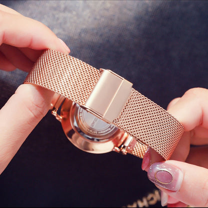 Women's Watch Hannah Martin Brand Stainless Steel Mesh Strap 36mm Silver Minimalist Dial Japanese Quartz Movement 6.9mm Slim Clock 3Bar Life Waterproof Local Fast Shipping Women Watch