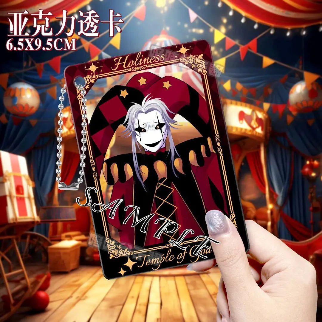The Freak Circus Pierrot Cosplay Anime Acrylic Photo Card Keychain Pendant Backpack Accessory Cartoon Gift