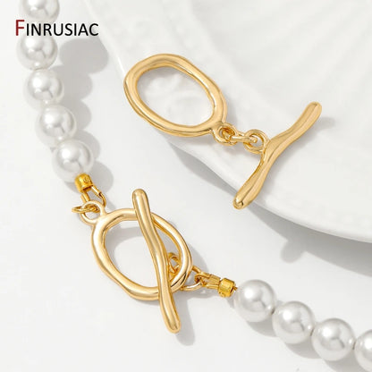 18K Gold Plated Brass Oval/Heart OT Clasps,Bracelet Connector O Toggle Clasps,DIY Bracelet Jewelry Making Findings