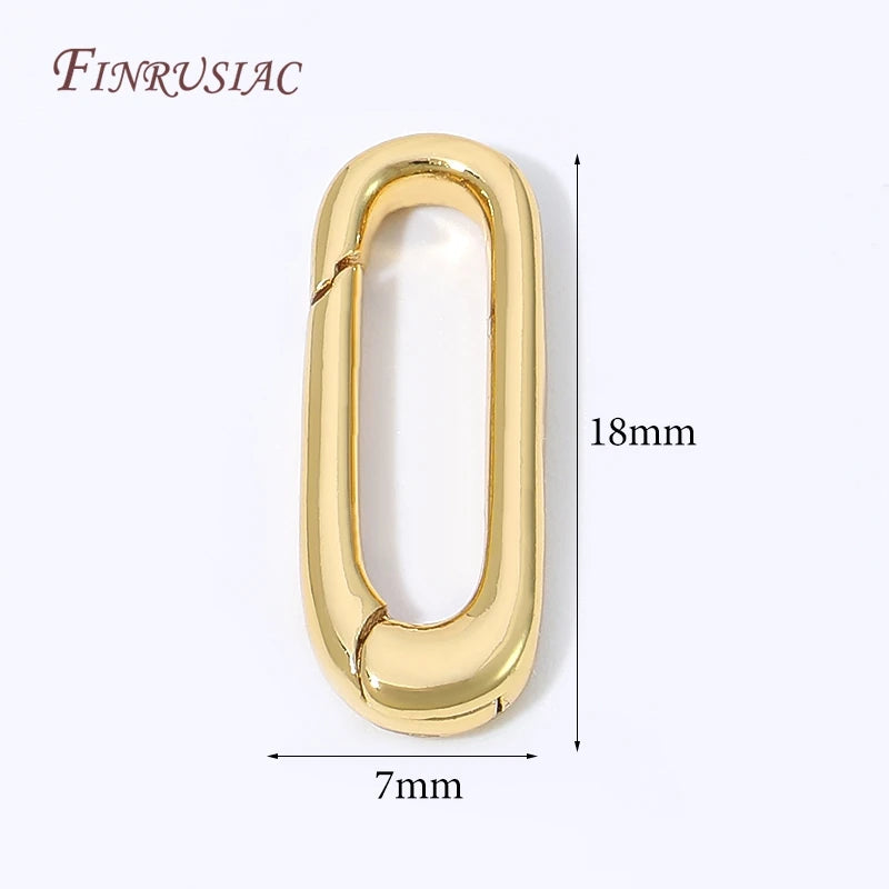 18K Gold Plated Mini Heart Spring Clasp,Lobster Clasp DIY Jewelry Making Findings Necklace Bracelet Connector Hook Accessories