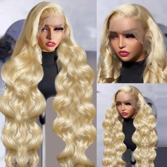 613 Honey Blonde 13x6 Lace Front Wig Human Hair Body Wave Blonde Lace Frontal Wigs 250 Density 40 inch 5x5 Glueless Wig