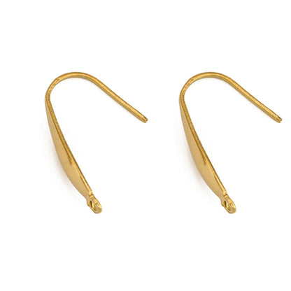 10pcs Never Fade Stainless Steel Earring Hooks Wire Making PVD Hypoallergenic Earrings Clasps Supplies For Diy Jewelry Findings
