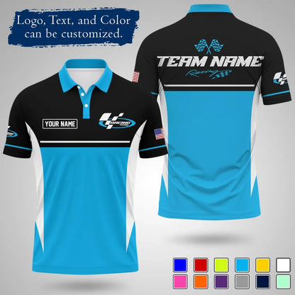 2026 New Custom Racing Polo Shirt Personalized Name Team Logo And Color Design Quick Dry Lapel Sports Jersey For Racing Teams