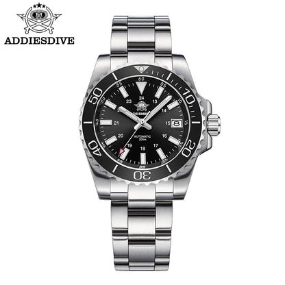 ADDIESDIVE Men's Watch 8215 Mechanical Sapphire Luminous Diving Watch 200m Ceramic Bezel Automatic Watch Clock Gift Watch AD2504