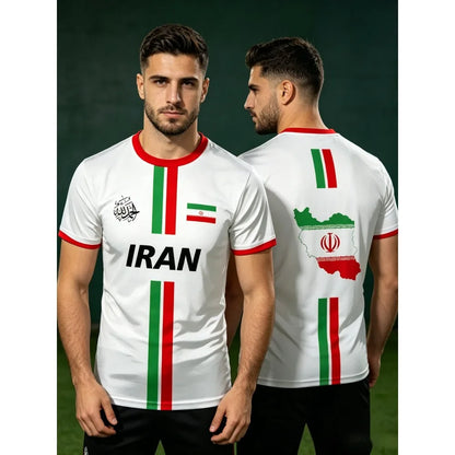 2026 Summer New IRAN Football Jersey Men's Sports T-shirt Iranians Flag Street Soccer Jerseys Casual Breathable Graphic T Shirts