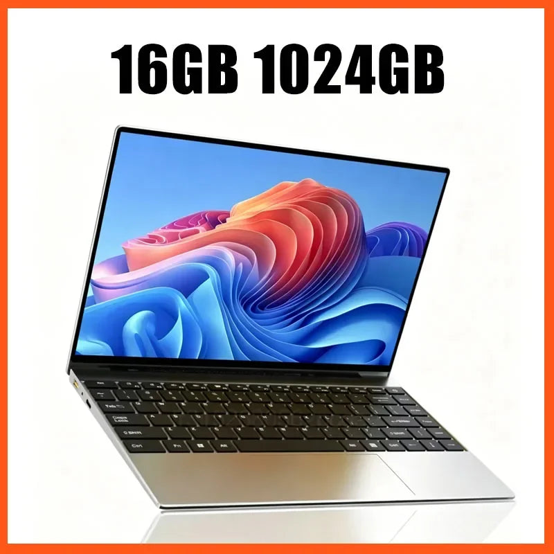 2026 New 14.1 Inch Ultra Thin Laptop Intel N95 Win11 DDR4 16/32GB RAM 2TB SSD Portable Business Student Notebook