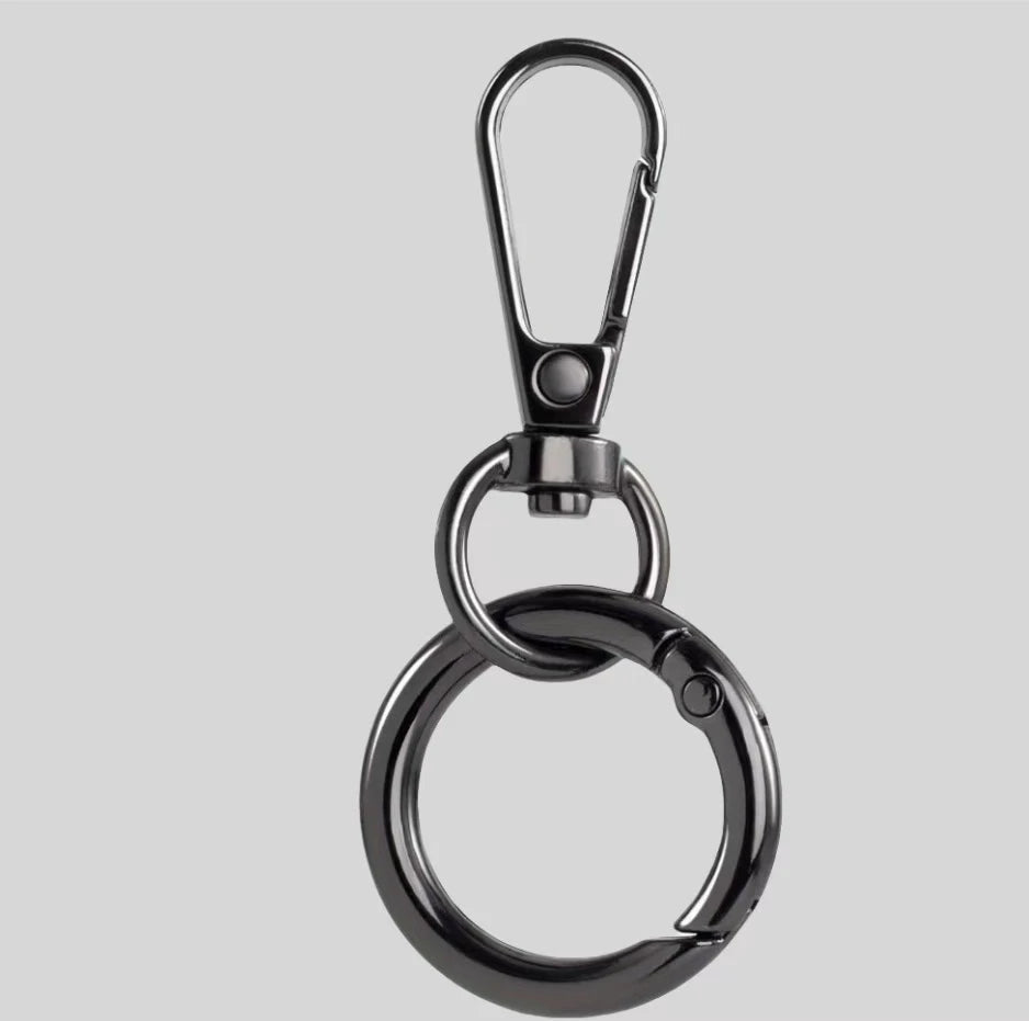 3/6/15 Sets Swivel Snap Hooks Double Opening Keychain Clip Rings Metal Lobster Claw Clasp for Hardware Crafts Lanyard Making