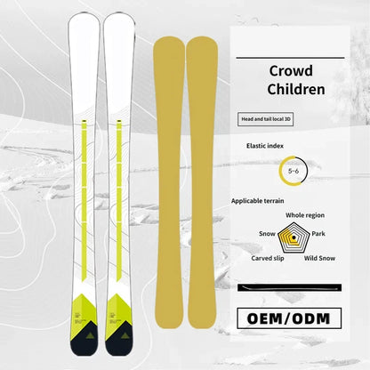 High Quality Youth Snowboard Double Board Fixator Snow Shoe Cane Set Customized 120cm Children's Ski Slope Snowboard Set