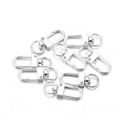 10pcs/pack Rotating Dog Buckle Snap Lobster Clasps Hooks for DIY Jewelry Making Keychain Bag Clasp Accessories Supplies