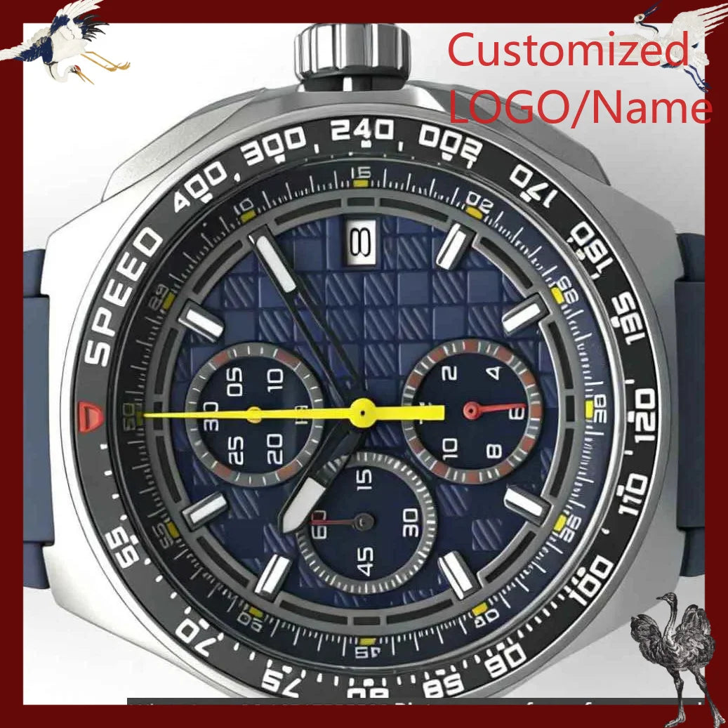 Customized Watches 43mm Men's Watch, 904L Steel, Quartz Movement
