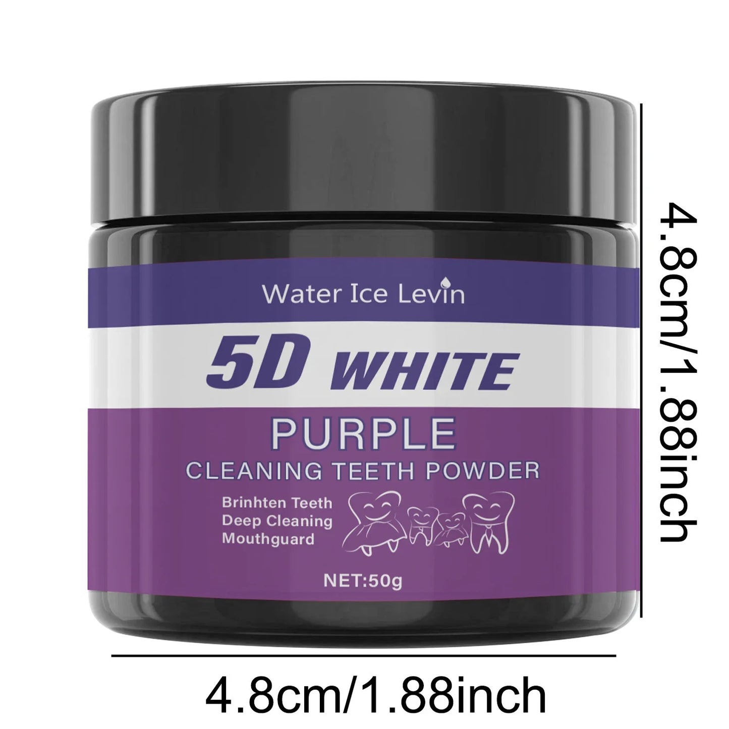 Purple Teeth Cleaning Powder - No Sulfuric Acid, Deep Cleansing and Polishing, Whitens Teeth Within 5 Days, Portable Daily Use