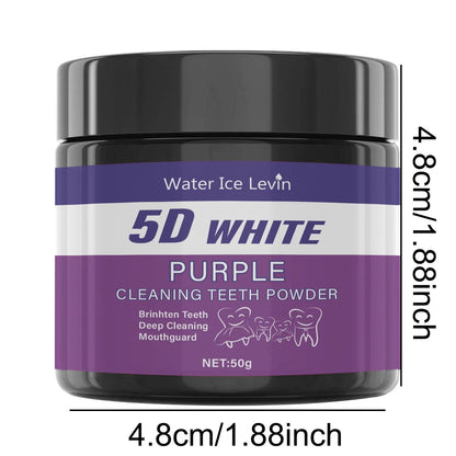 Purple Teeth Cleaning Powder - No Sulfuric Acid, Deep Cleansing and Polishing, Whitens Teeth Within 5 Days, Portable Daily Use