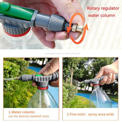 High Pressure Air Pump Manual Sprayer Adjustable Drink Bottle Spray Head Nozzle Garden Watering Tool Sprayer Agriculture Tools
