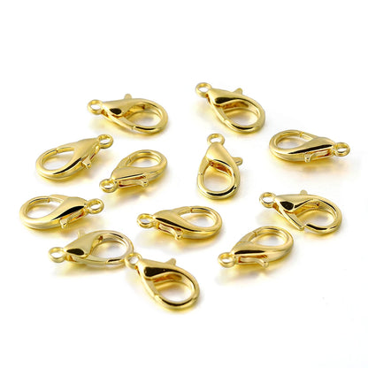 10pcs Multiple Size Lobster Clasps Bracelets Connector Necklace Hooks Findings for DIY Chains Jewelry Making Supplies Wholesale