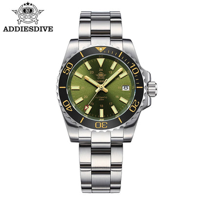 ADDIESDIVE Men's Watch 8215 Mechanical Sapphire Luminous Diving Watch 200m Ceramic Bezel Automatic Watch Clock Gift Watch AD2504