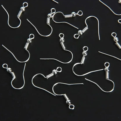 100/500pcs DIY Earring Findings Earrings Clasps Hooks Stainless Steel Hypoallergenic Earring Making Accessories Hook Earwire