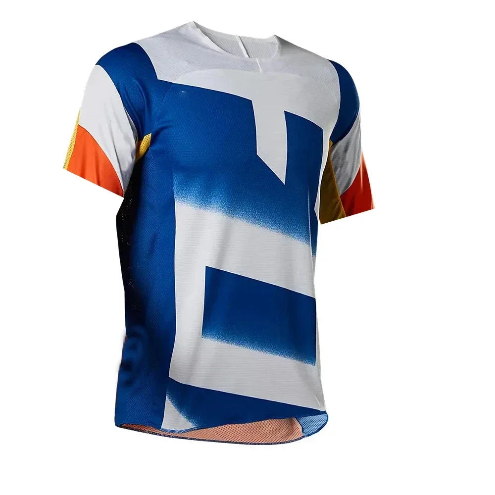 Enduro Cycling Jersey Short Sleeve DH Motocross Downhill Suit Bmx Mountain Bike Riding Jersey Camiseta Mtb Breathable Shirt
