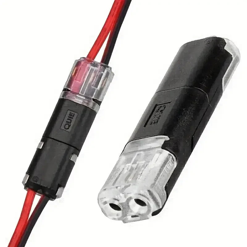 20/50/100 Pack of H2 2-Pin Pluggable Wire Connectors, Nylon Insulated Copper Quick-Connect Terminal Blocks, Suitable for Low-Voltage Cables, No Power Mode Required, No Electronic Components