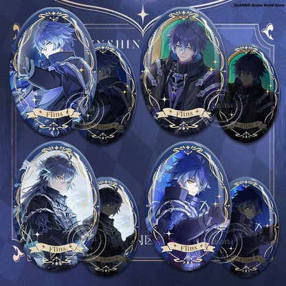 Anime Kyryll Chudomirovich Flins Series Genshin Impact Cartoon Collect Badge Brooch Pin Pendant Bedge Decor Cosplay Gift