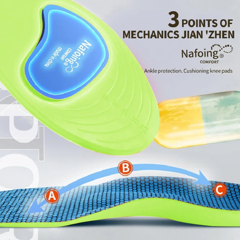 Orthopedic Insoles for Feet Sport Shock-absorbing Insole for Shoes Arch Support Plantar Fasciitis Templates Pads Men Women Sole