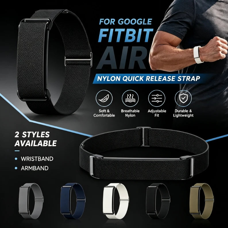 2PC Nylon Strap for Google Fitbit Air Straps Biceps Strap Fitness Tracker Replacement Band Adjustable for Google Fitbit Air Band