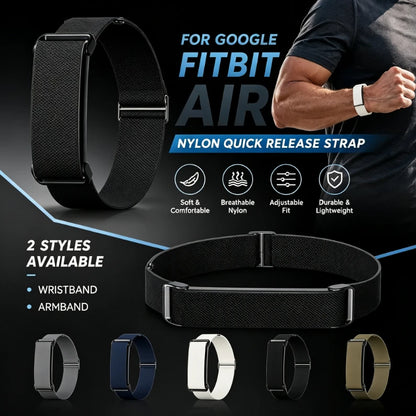 2PC Nylon Strap for Google Fitbit Air Straps Biceps Strap Fitness Tracker Replacement Band Adjustable for Google Fitbit Air Band