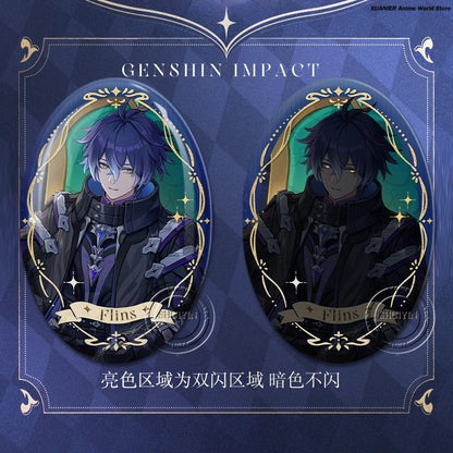 Anime Kyryll Chudomirovich Flins Series Genshin Impact Cartoon Collect Badge Brooch Pin Pendant Bedge Decor Cosplay Gift