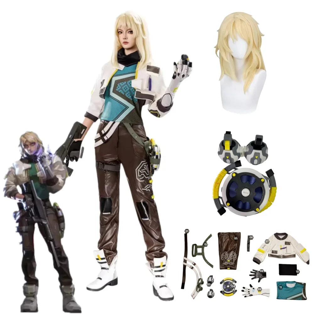 Deadlock Cosplay Costume Props VALORANT Deadlock Costumes Outfits Masquerade Women Costumes Halloween Carnival Party Clothes