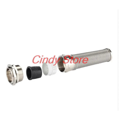 Metric Metal Cable Connector Gland with Spiral Strain Relief M10 M12 M14 M16 M18 M20 -M30 Stainelss Steel Gland for Anti Bending