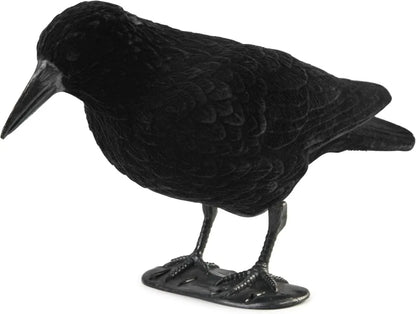 Crow Decoy 2-Pack: Plastic Fake Crows for Garden Yard Backyard Decoration