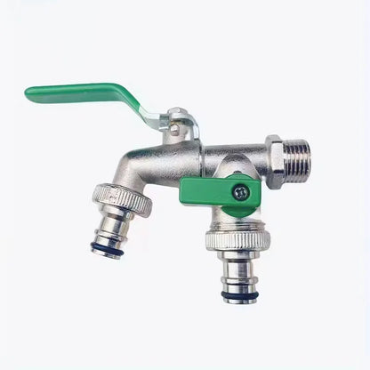 Garden Tools Brass Water Faucet 1/2" Outside & Inside Easy Turn On/Off Lever Handle Watering Supply Taps Ball Valve