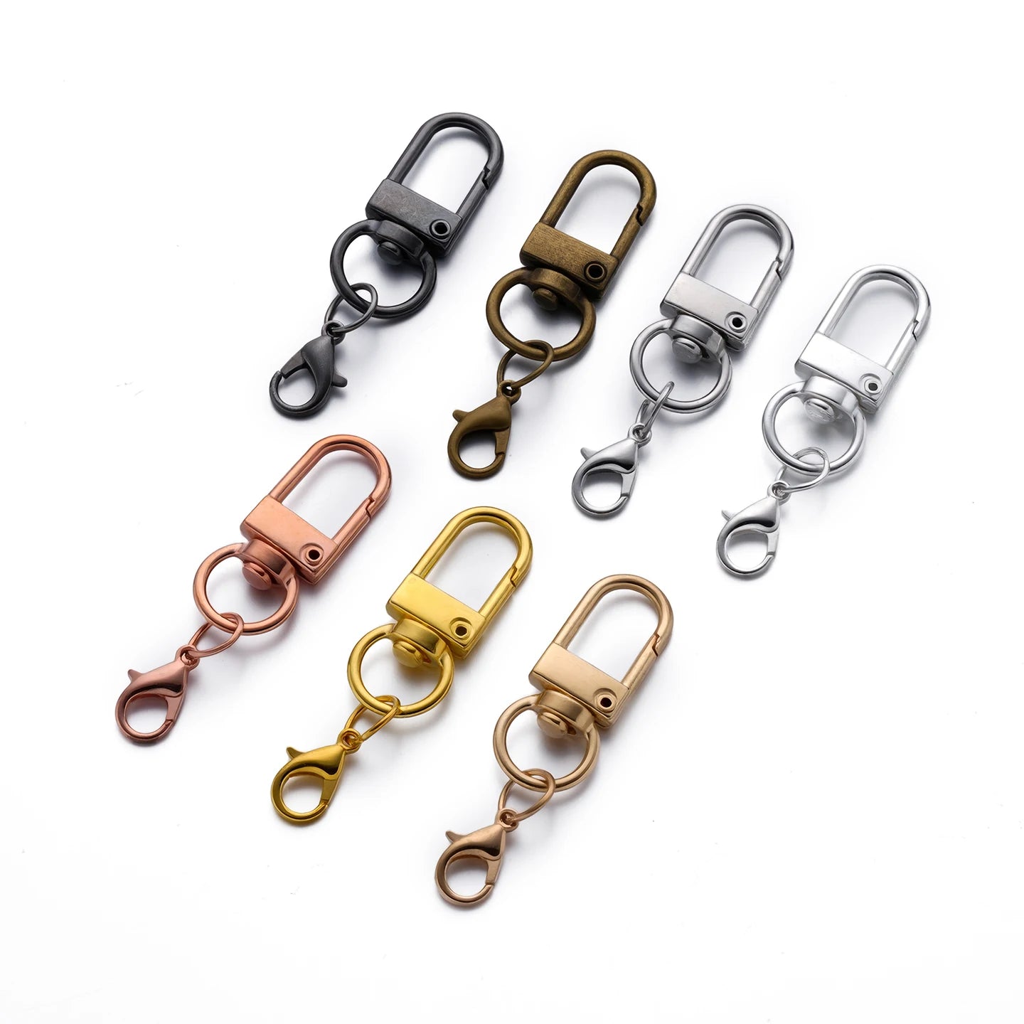 5/10Pcs Alloy Snap Lobster Clasp Hooks with Lobster Clasps Connectors Findings for DIY Key Chain Bags Pendants Supplies
