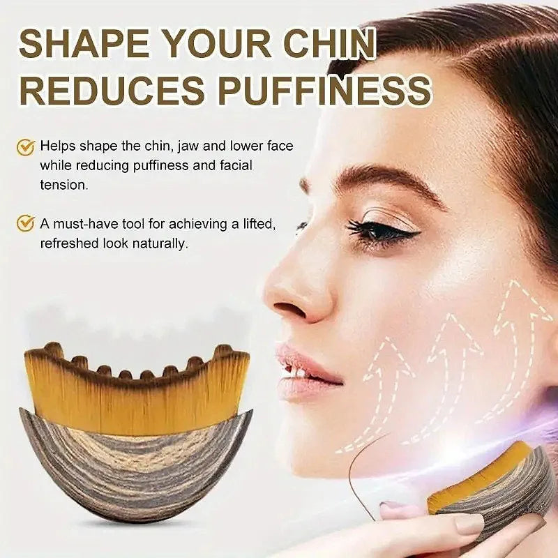 Precise Fit Ergonomic Lymphatic Contour Face Brush Face Lymph Drainage Massager V Line Sculpt Skin Tightening Beauty Tool
