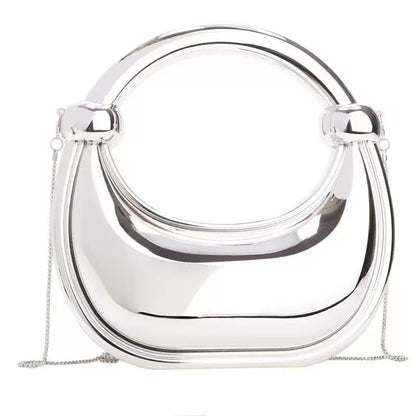 Mini Golden Evening Bag Purses and Handbags Luxury Designer Shoulder Bags Funny Shape Party Wedding Acrylic Knot Clutch Purse