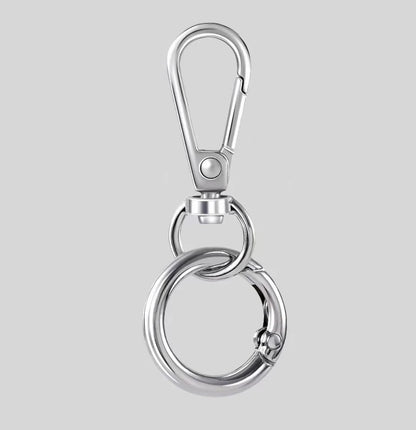 3/6/15 Sets Swivel Snap Hooks Double Opening Keychain Clip Rings Metal Lobster Claw Clasp for Hardware Crafts Lanyard Making