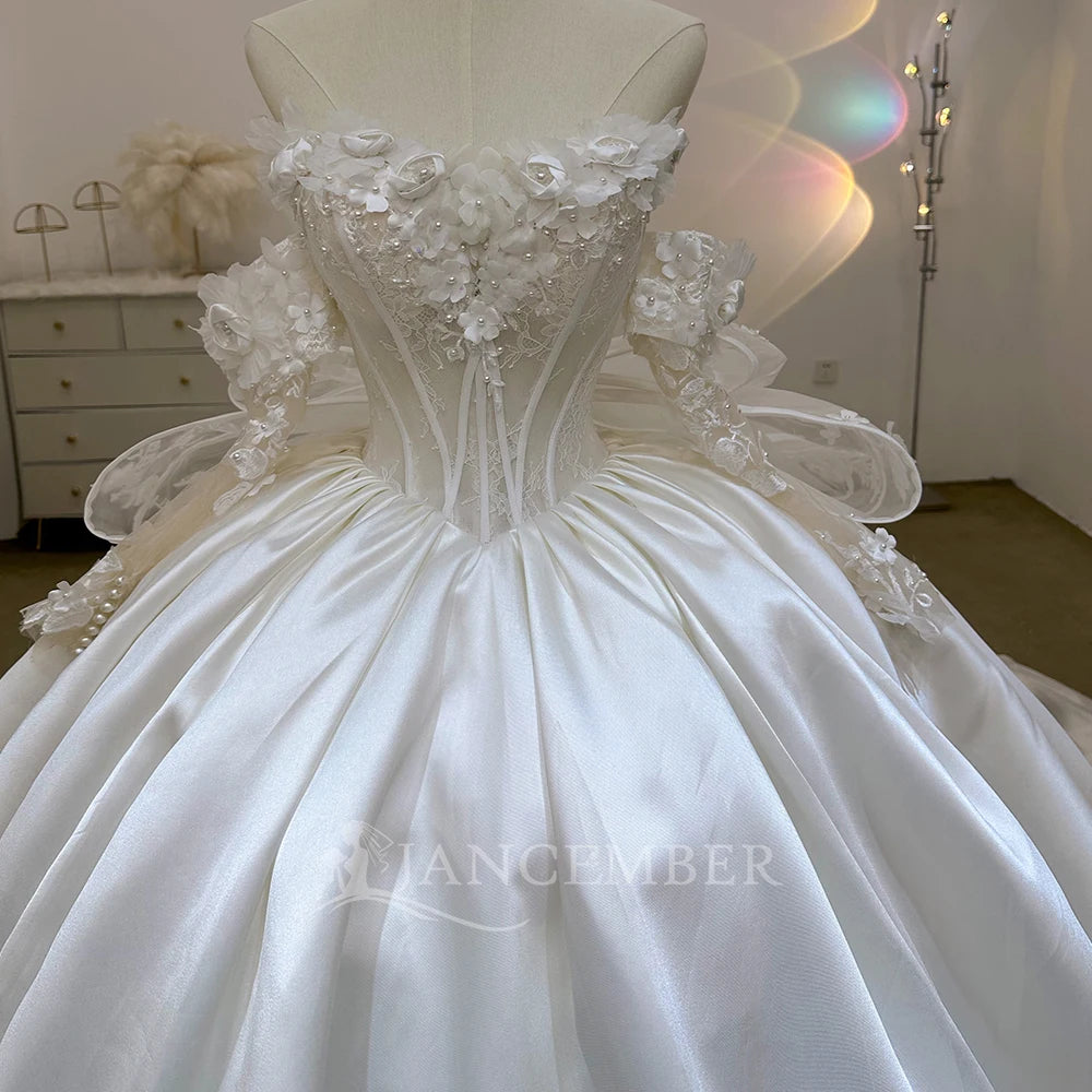 Customized Appliques Wedding Dresses For Women 2025 Bride Romantic Lace Sleeveless Boho Bridal Gown New vestidos de novia boda