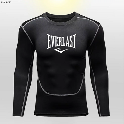 Men's Sports Tight Long-Sleeve Top Gym Training Running Breathable Elastic Athletic Wear