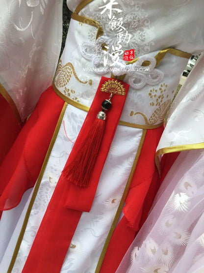 Officials Bless Prince Yue Heavenly Shen Cos Clothing Xie Lian Cosplay Red White Style Ancient Cosplay Costume Hanfu Halloween