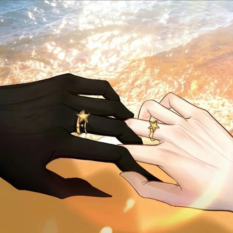 Anime The Freak Circus Cosplay Ring pierrot Harlequin Rings For Couple Love Fashion Jewelry Accessories Birthday Gift