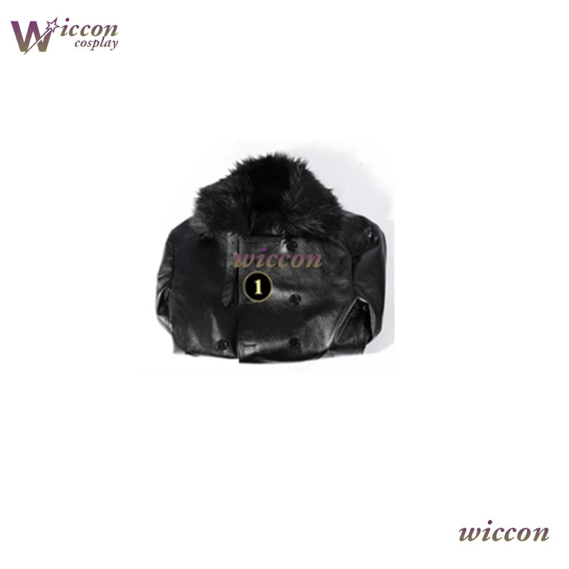 Kosplay Requiem Resident Cos Evil Leon·S·kennedy Cosplay Leon Cosplay Costume Pu Coat Full Set Party Uniform Hallowen Play Role