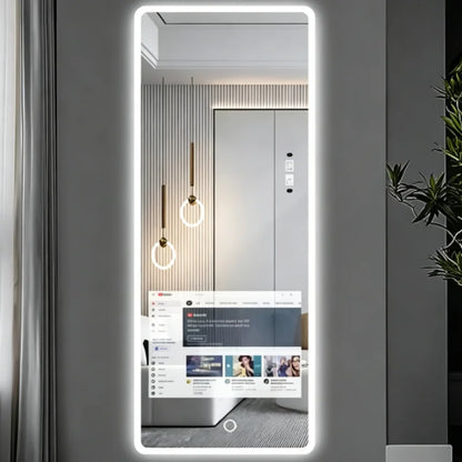 Customize smart mirror Wi-Fi Control With Weather Date Time Display Black Mirror TV Show LED Lighting Smart Wall-Mounted LED