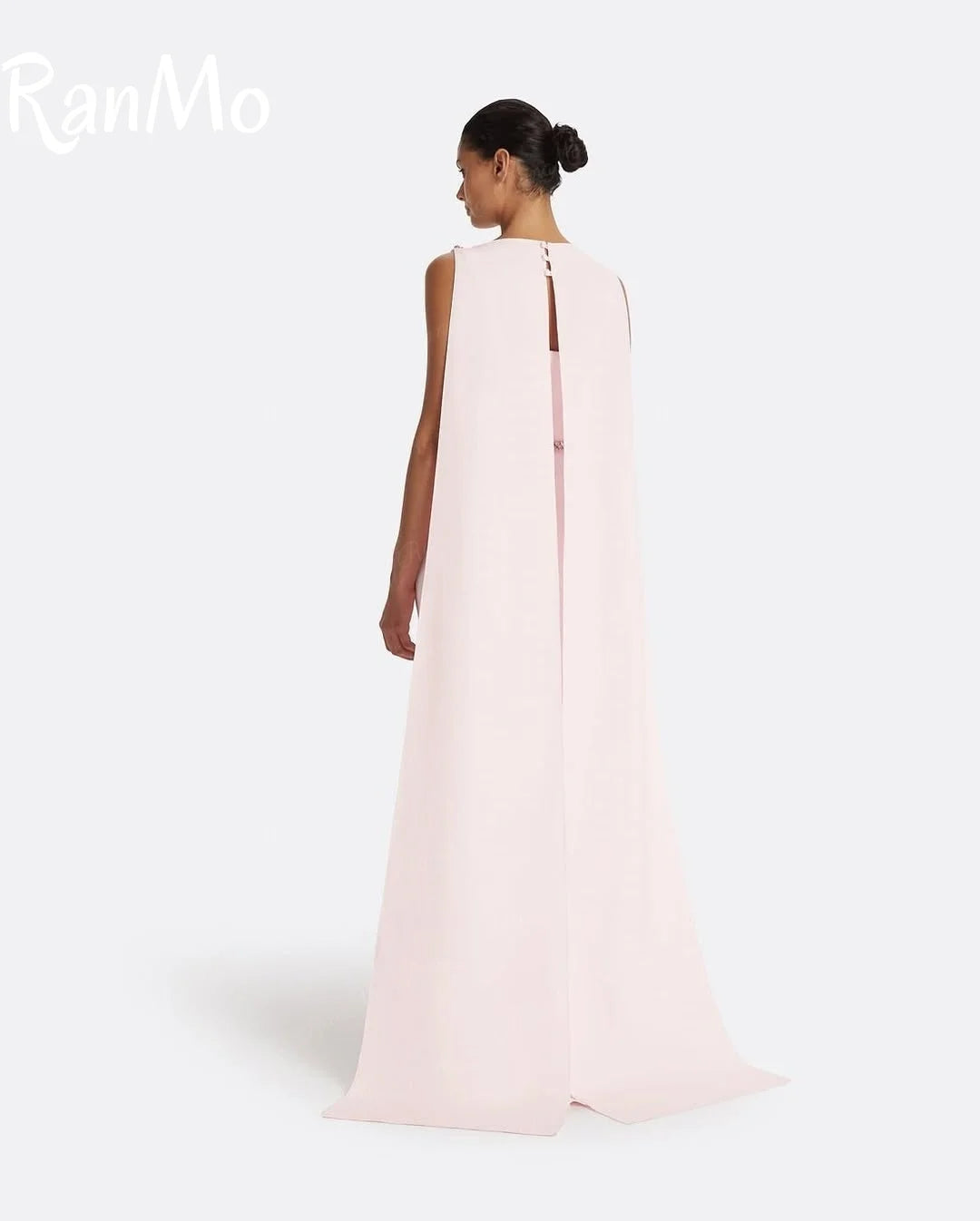 Ranmo Elegant Sleeveless Evening Dress O-Neck Cocktail Party Dresses فساتين سهرة فساتين للمناسبات الخاصة Saudi Arabia Customsied