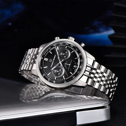 PAGANI DESIGN Men Quartz Watch VK63 Chronograph Stainless Steel Mens Wristwatch Top Brand Sapphire Glass Business Watch Man Gift